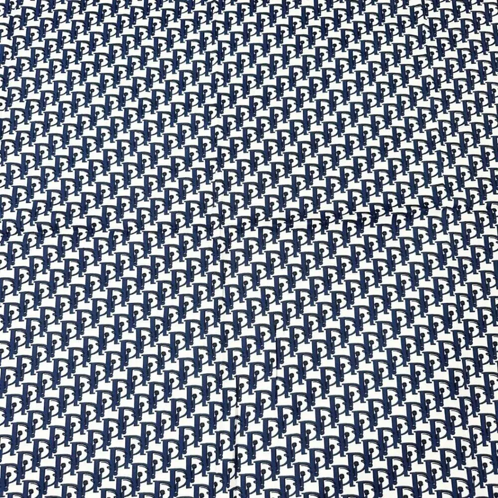 2/$30 NEW White Navy Square Printed Silky Fashion Scarf Geometric Circles Links